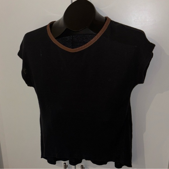 Sandro crewneck panel edge top Sz M - Picture 11 of 11